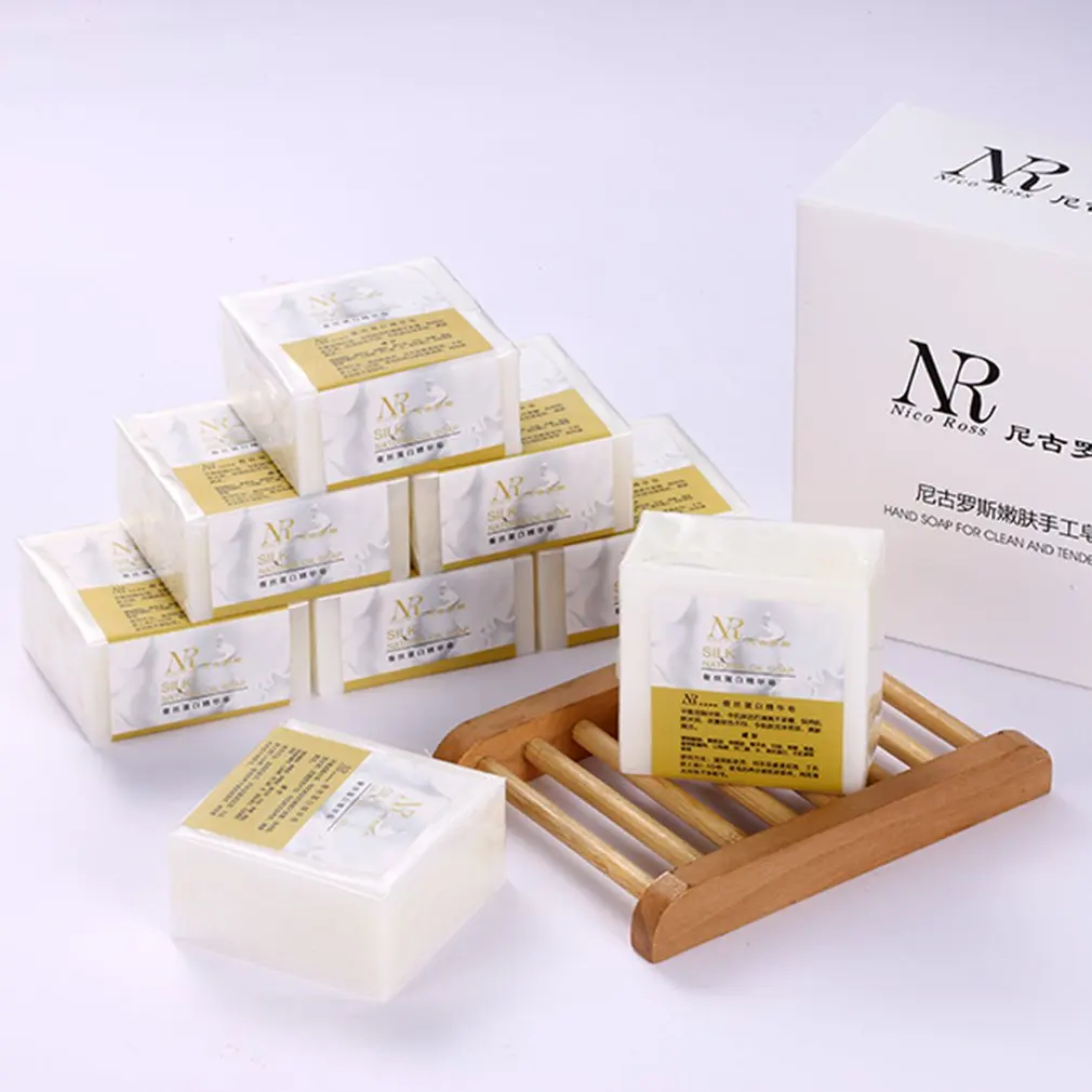 100g NR Protein Silk Soap Face Mites Removal Whitening And Melanin Removal Silk Protein Essence Brushed Handmade Soap
100g NR Protein Silk Soap Face Mites Removal Whitening And Melanin Removal Silk Protein Essence Brushed Handmade Soap