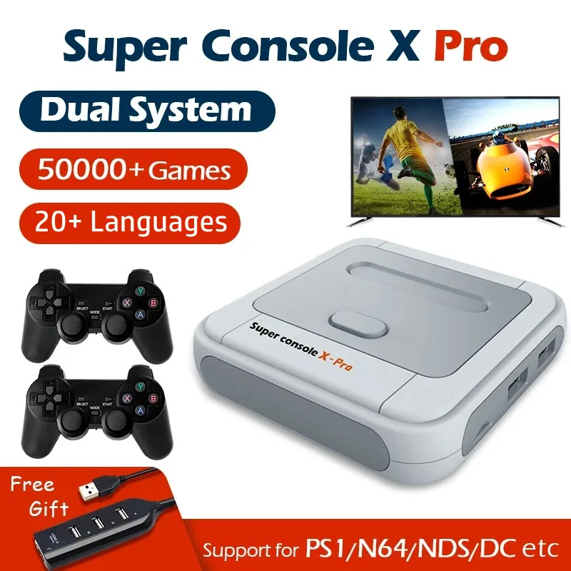 Retro Video Game Console Super Console X Pro Wifi 4K HD For PSP/PS1/N64 Extreme Mini TV Game Box Player With 50000+ Games
Retro Video Game Console Super Console X Pro Wifi 4K HD For PSP/PS1/N64 Extreme Mini TV Game Box Player With 50000+ Games