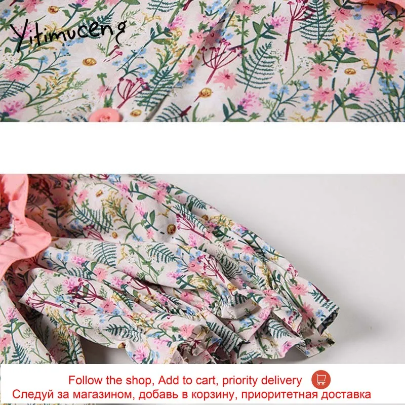 Yitimuceng Floral Print Dresses Women Summer Ruffles Peter Pan Collar High Waist Puff Sleeve 2021 Korean Fashion New Midi Dress
Yitimuceng Floral Print Dresses Women Summer Ruffles Peter Pan Collar High Waist Puff Sleeve 2021 Korean Fashion New Midi Dress