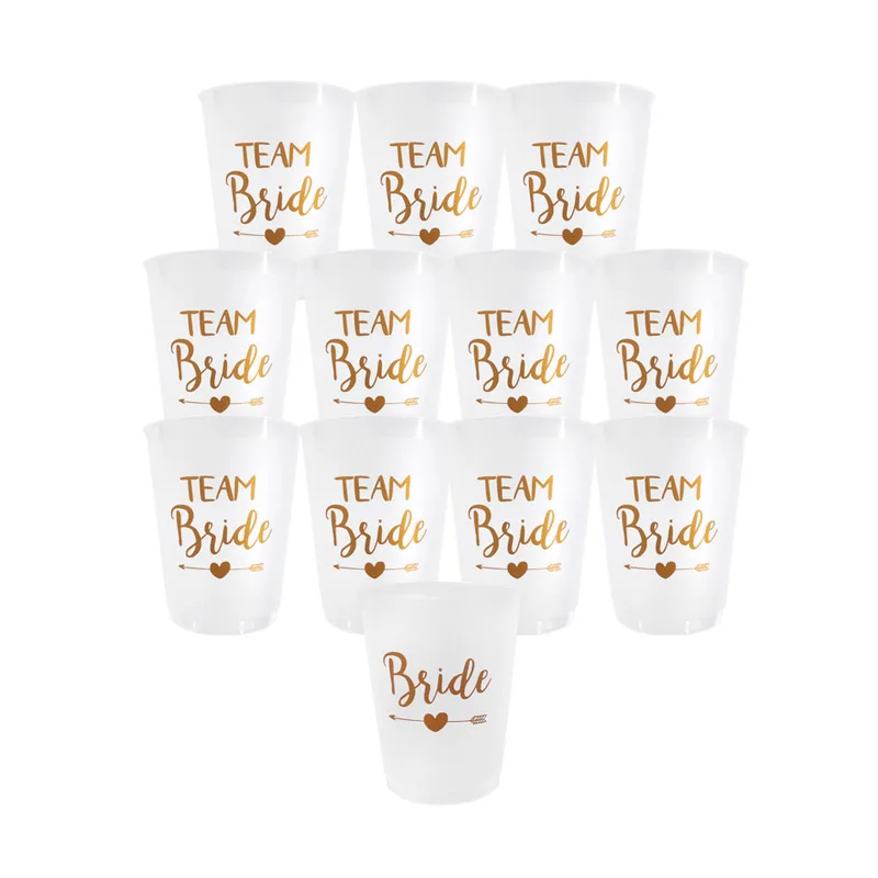 12pcs Bachelor party Plastic Cup Team Bride Wedding Decoration Bride TO Be Drinking Cups Hen Party Decor Translucent Supplies
12pcs Bachelor party Plastic Cup Team Bride Wedding Decoration Bride TO Be Drinking Cups Hen Party Decor Translucent Supplies