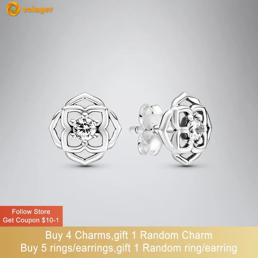 Volayer 925 Sterling Silver Stud Earring Rose Petals Stud Earrings Cubic Zirconia Stud Earrings Women Earrings Girl Earrings
Volayer 925 Sterling Silver Stud Earring Rose Petals Stud Earrings Cubic Zirconia Stud Earrings Women Earrings Girl Earrings