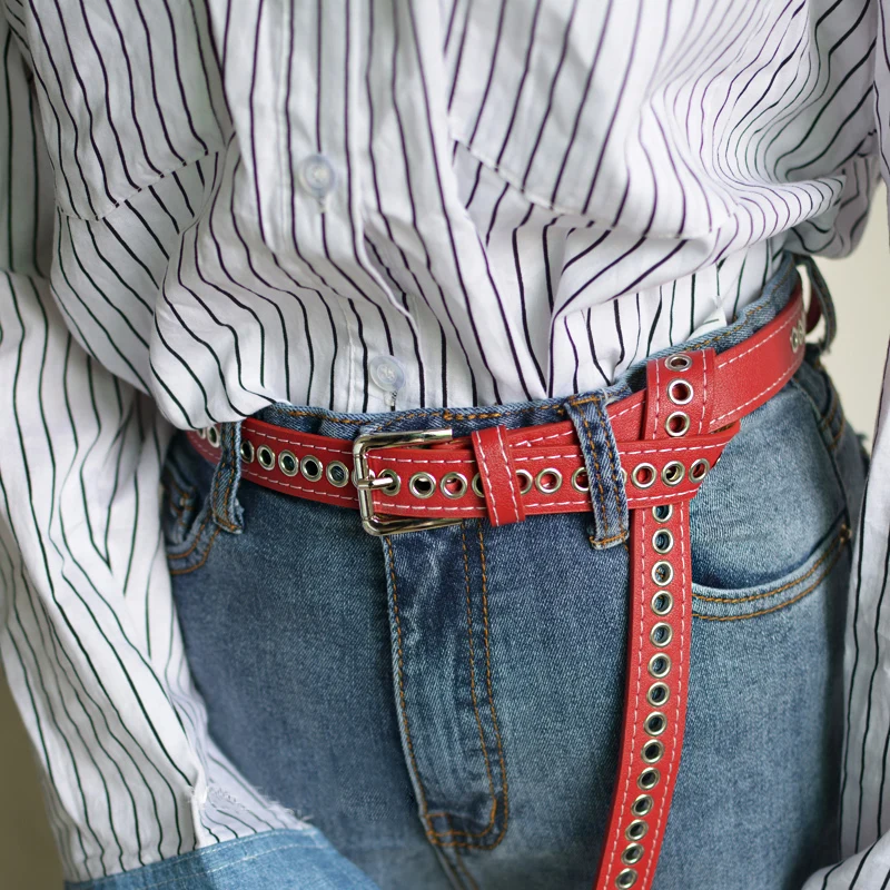103CM Fashion Women PU Leather Belt Female Cute Black Punk Style Metal Buckle Belt Women's Casual Simple Hollow Belt
103CM Fashion Women PU Leather Belt Female Cute Black Punk Style Metal Buckle Belt Women's Casual Simple Hollow Belt