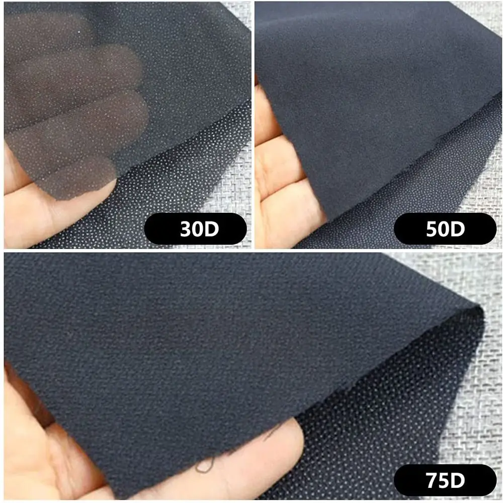 Black Polyester Clothing Accessories Single-Sided Sewing Interlining Sewing Fabric Adhesive Lining Iron-On Interlining
Black Polyester Clothing Accessories Single-Sided Sewing Interlining Sewing Fabric Adhesive Lining Iron-On Interlining