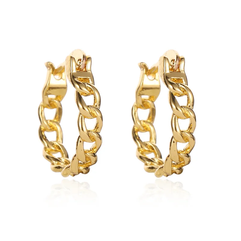 Retro Small Chain Style Gold Hoop Earrings Punk Simple Circle Earring Women Metal Jewelry
Retro Small Chain Style Gold Hoop Earrings Punk Simple Circle Earring Women Metal Jewelry
