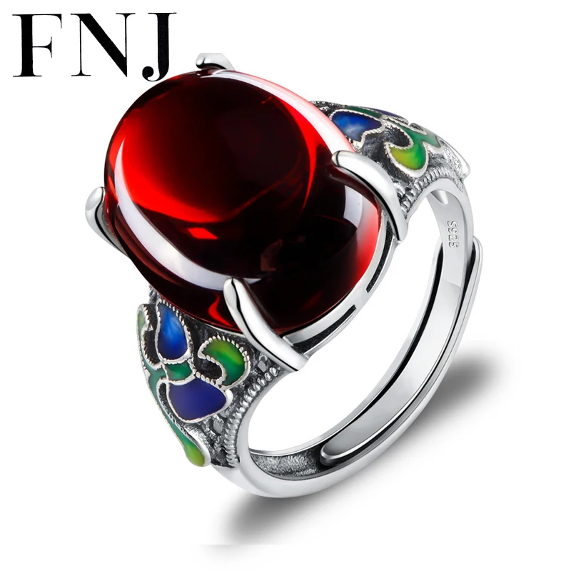 Женское эмалированное кольцо FNJ, из серебра 925 пробы с красным цирконием, регулируемый размер, из зеленого агата
Женское эмалированное кольцо FNJ, из серебра 925 пробы с красным цирконием, регулируемый размер, из зеленого агата