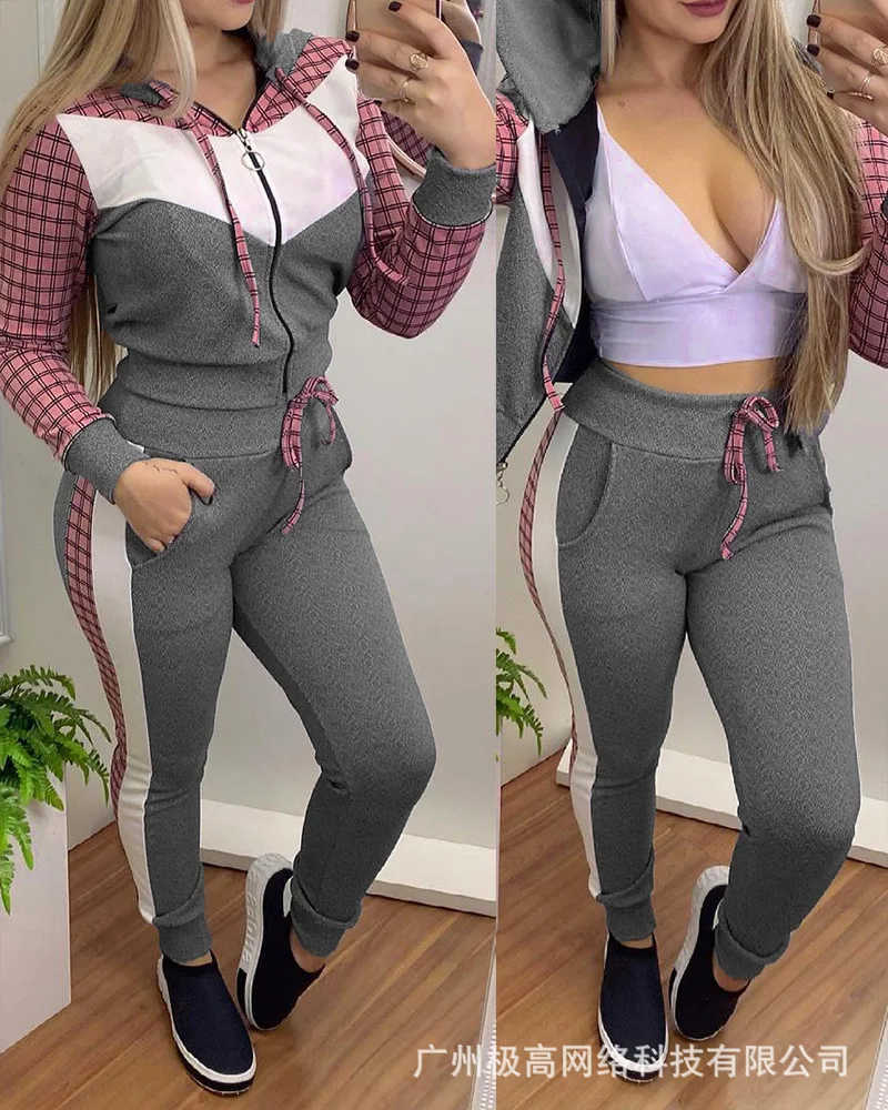 Pants Suit Women's Clothing Autumn Plaid Training Set Elegant Sweater + Corduroy Pants Set Women's Leisure Sports Two-piece Set
Pants Suit Women's Clothing Autumn Plaid Training Set Elegant Sweater + Corduroy Pants Set Women's Leisure Sports Two-piece Set