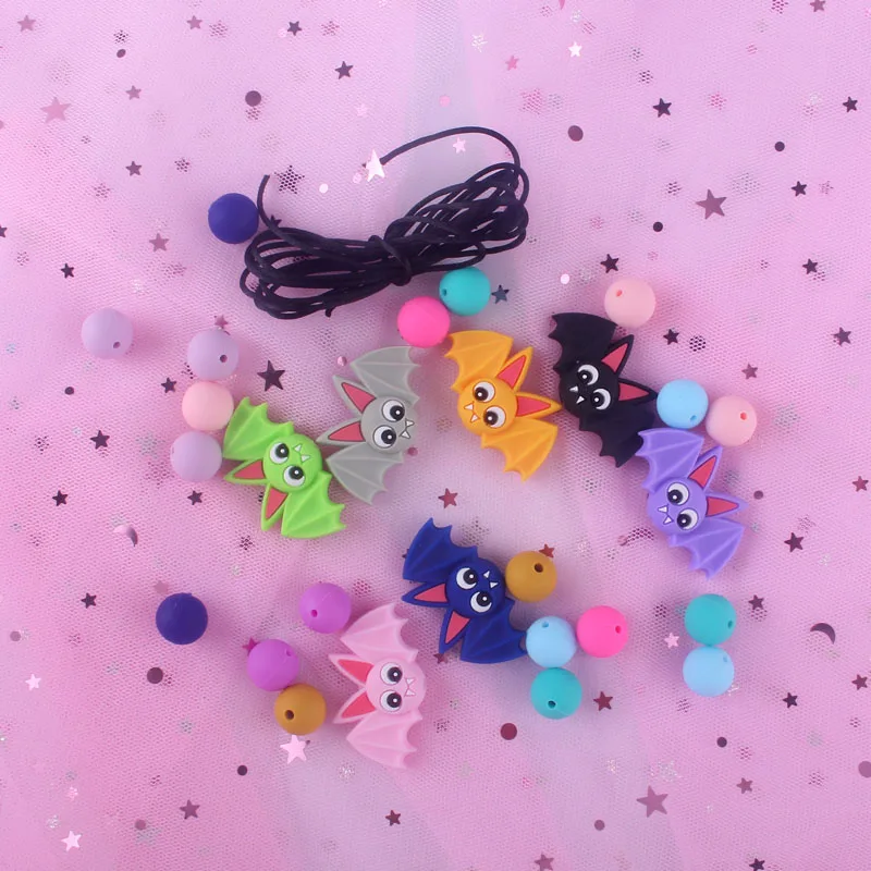 XCQGH 5PCS Infant Silicone Bat Baby Teether Molar Toy DIY Silicone Loose Beads Pacifier Chain Necklace Teether
XCQGH 5PCS Infant Silicone Bat Baby Teether Molar Toy DIY Silicone Loose Beads Pacifier Chain Necklace Teether