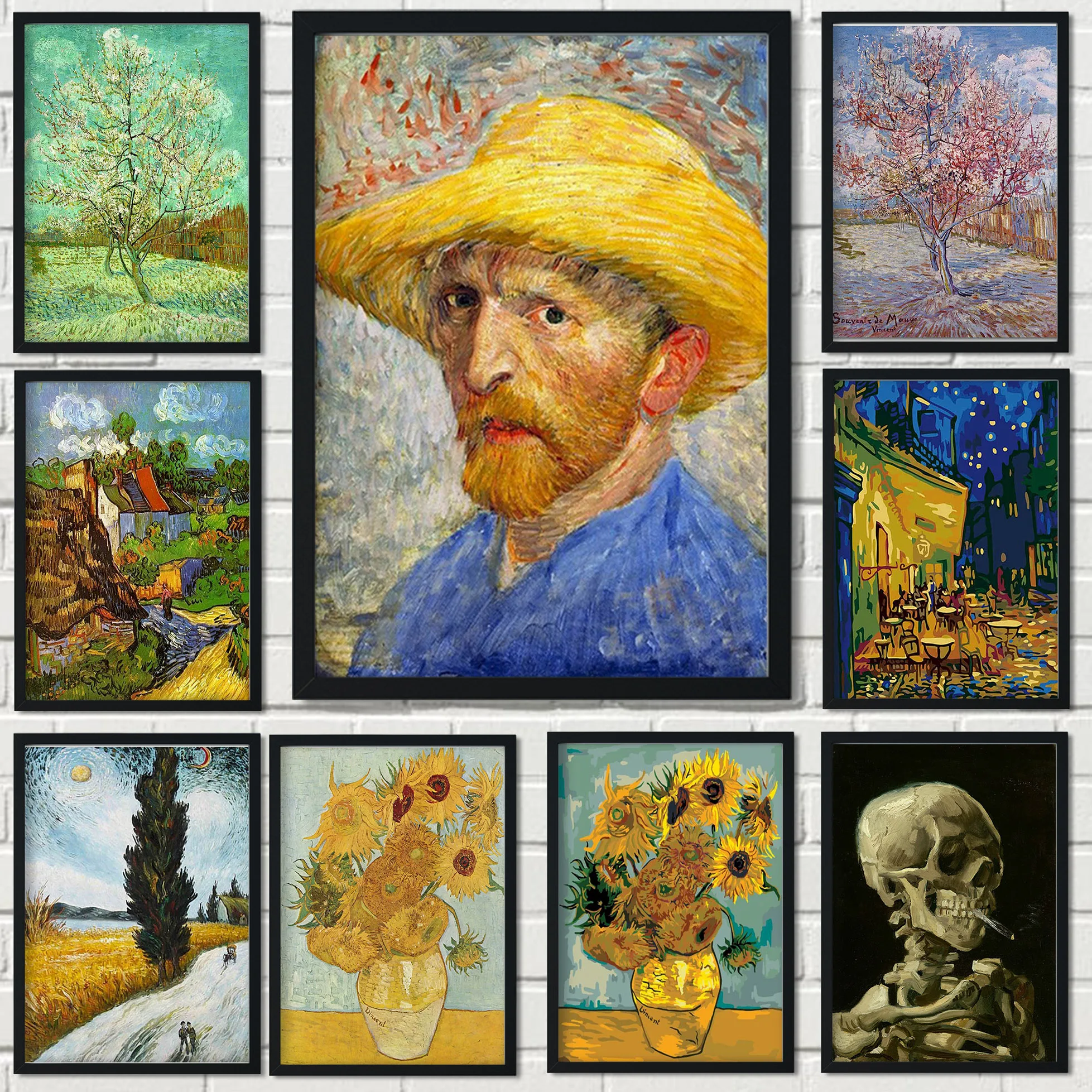 

Картина маслом по номерам Ван Гога «сделай сам», Подсолнух 40x50 см, для рисования по номерам на холсте для взрослых, уникальный подарок, домаш...