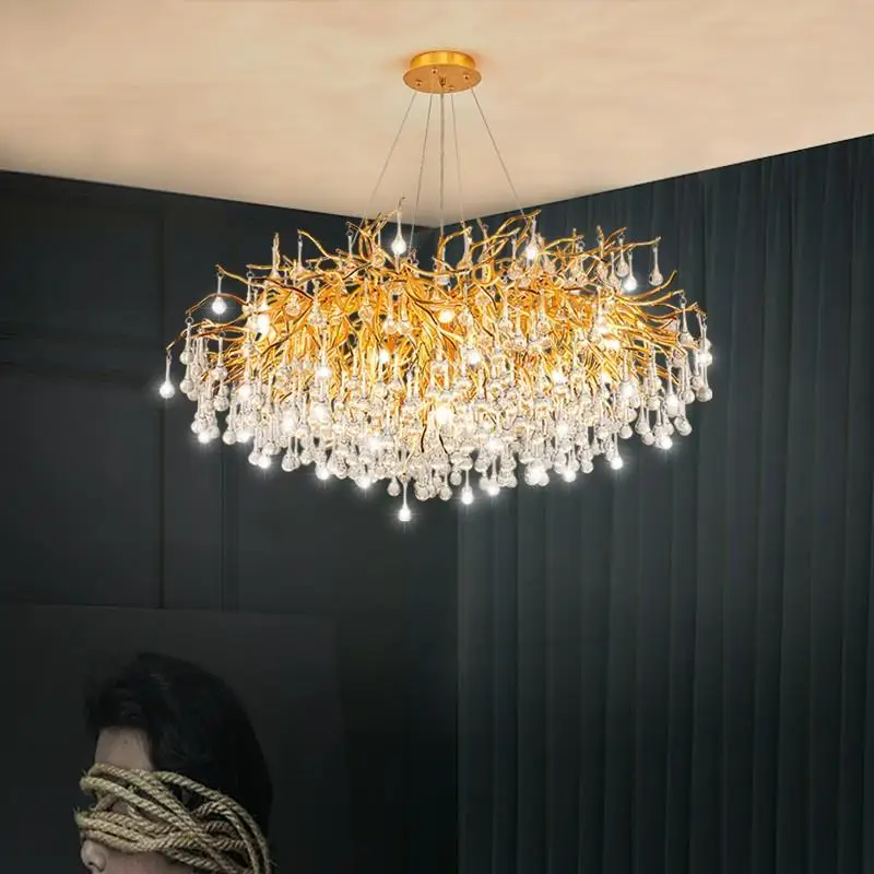 Luxury Gold Living room Chandelier Shiny K9 Crystal Chandelier Fixture 60/80cm for Bedroom Cloth Shop Dining Room Bulb i
Luxury Gold Living room Chandelier Shiny K9 Crystal Chandelier Fixture 60/80cm for Bedroom Cloth Shop Dining Room Bulb i