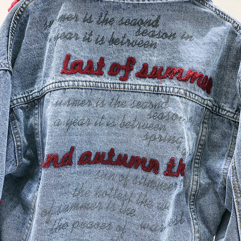 Spring Loose female jacket High Quality Embroidery Harajuku Hooded Jean Jacket Female BF Autumn Coat Denim jacket for women
Spring Loose female jacket High Quality Embroidery Harajuku Hooded Jean Jacket Female BF Autumn Coat Denim jacket for women