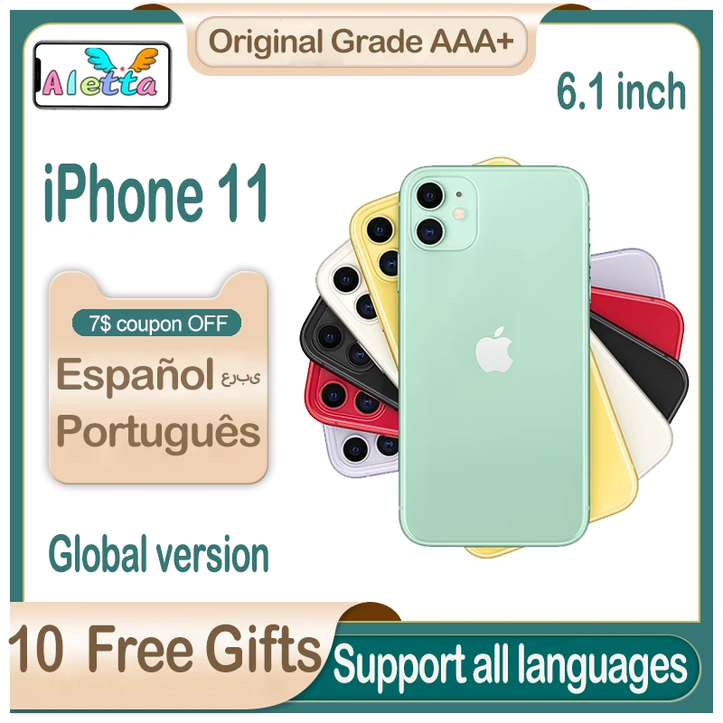 Genuine original Apple iPhone 11 used Unlocked Global version 6.1inch 64gb/128gb/256GB iphone11 Smartphone A13 e cellphone
Genuine original Apple iPhone 11 used Unlocked Global version 6.1inch 64gb/128gb/256GB iphone11 Smartphone A13 e cellphone