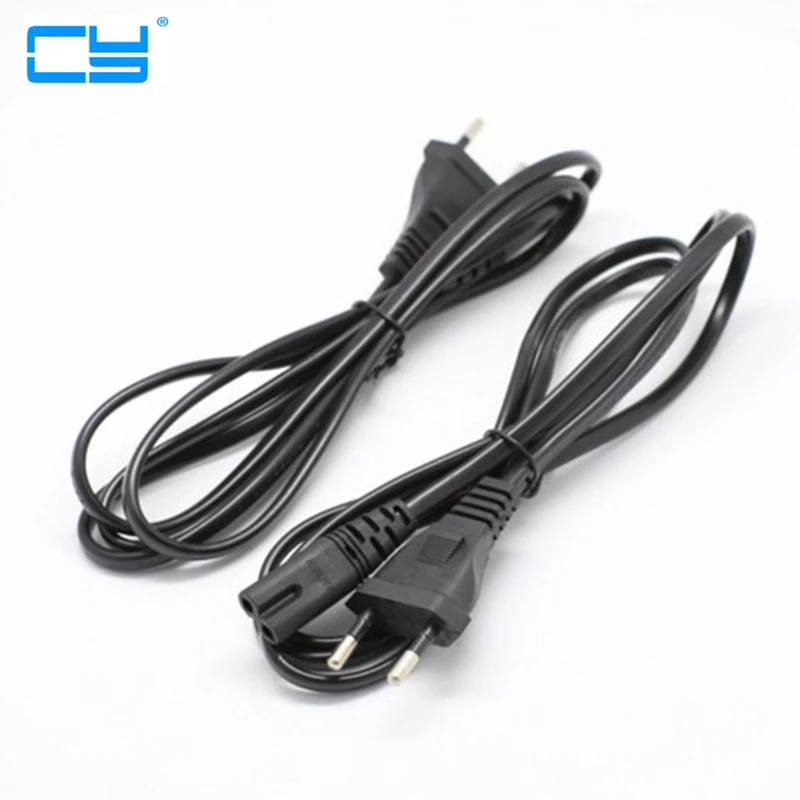 

50cm 0.5m 1.5m/5FT Europe European EU plug power supply Cable 2-prong 2 power outlet Cord IEC 320 IEC320 C7 for Laptop Notebook