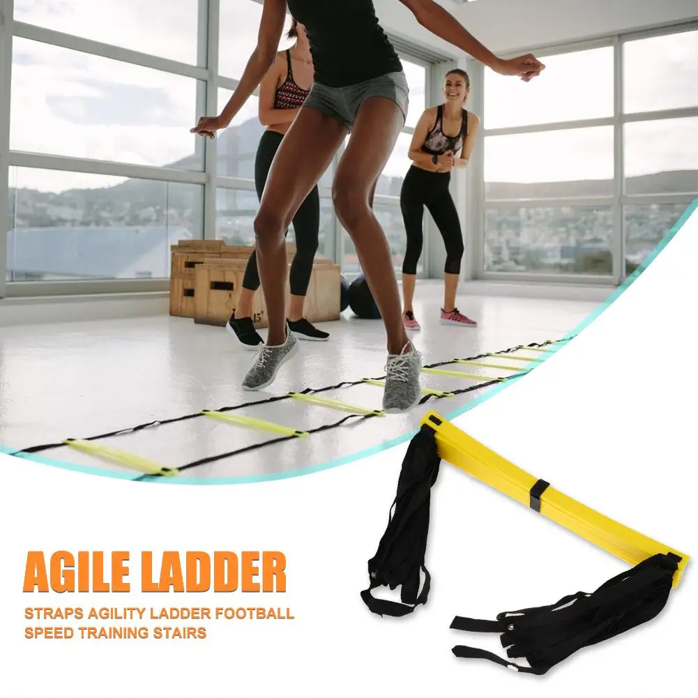 Durable Hot Sale Agility Ladder Multi-function Hit Color Multi 5 Rung Nylon Strap Agility Ladder Speed Training Stairs for Socce
Durable Hot Sale Agility Ladder Multi-function Hit Color Multi 5 Rung Nylon Strap Agility Ladder Speed Training Stairs for Socce