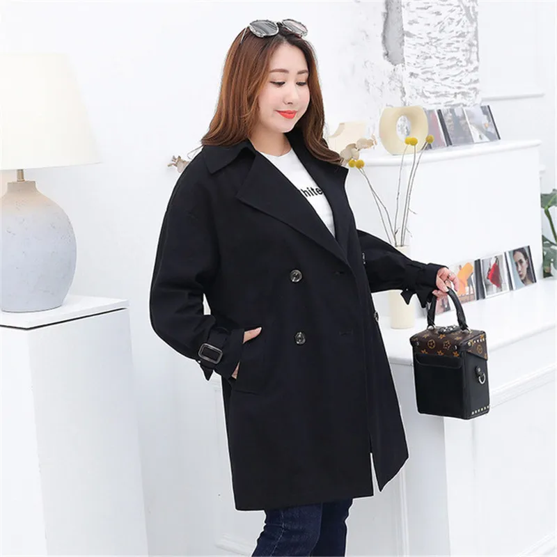 Large Size XL&4XL Windbreaker Jacket Women's Lapel Double-Breasted Belt Casual Jacket Washed Jacket Outwear
Large Size XL&4XL Windbreaker Jacket Women's Lapel Double-Breasted Belt Casual Jacket Washed Jacket Outwear