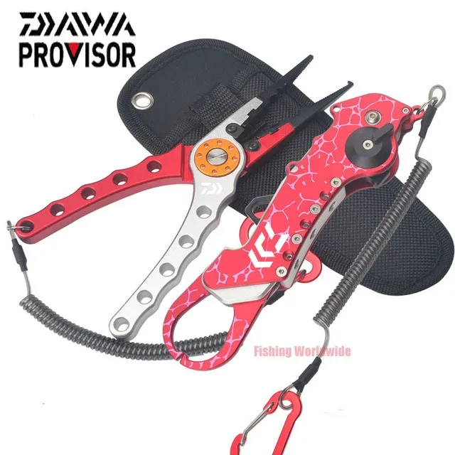 DAIWA Fishing Pliers Grip Set Tools Line Cutter Aluminum Alloy Scissors Hook Remover Gripper Split Ring DAIWA Fishing Equipment
DAIWA Fishing Pliers Grip Set Tools Line Cutter Aluminum Alloy Scissors Hook Remover Gripper Split Ring DAIWA Fishing Equipment
