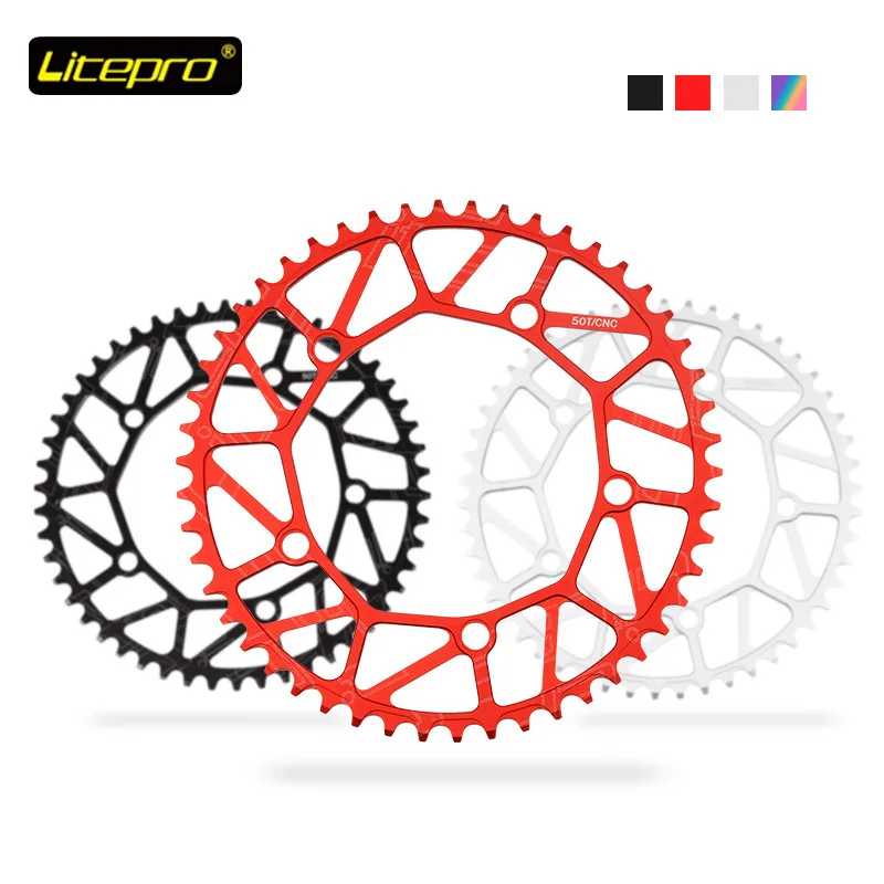 Litepro 130BCD MTB/Folding Bicycle Chain Wheel 46/48/50/52/54/56/58T Ultralight Aluminium Alloy Bicycle Narrow Wide Chainring
Litepro 130BCD MTB/Folding Bicycle Chain Wheel 46/48/50/52/54/56/58T Ultralight Aluminium Alloy Bicycle Narrow Wide Chainring