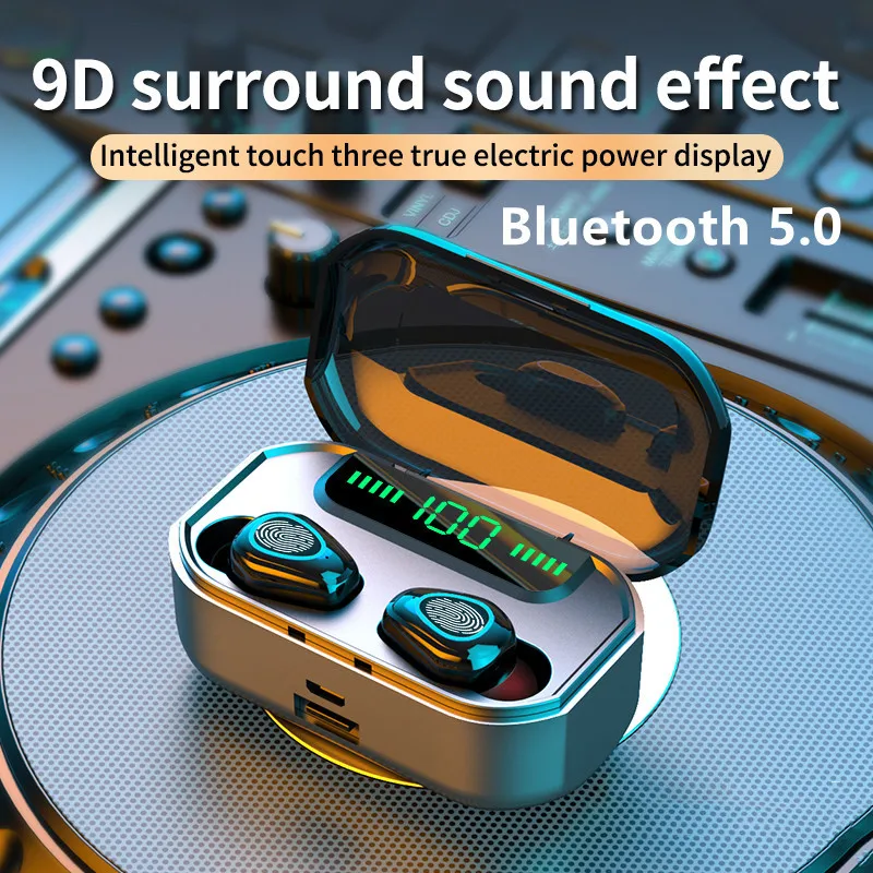 Wireless headphones TWS Bluetooth headphones 5.0 headset waterproof sports In-ear earplugs LED display with Microphone 3500mah
Wireless headphones TWS Bluetooth headphones 5.0 headset waterproof sports In-ear earplugs LED display with Microphone 3500mah