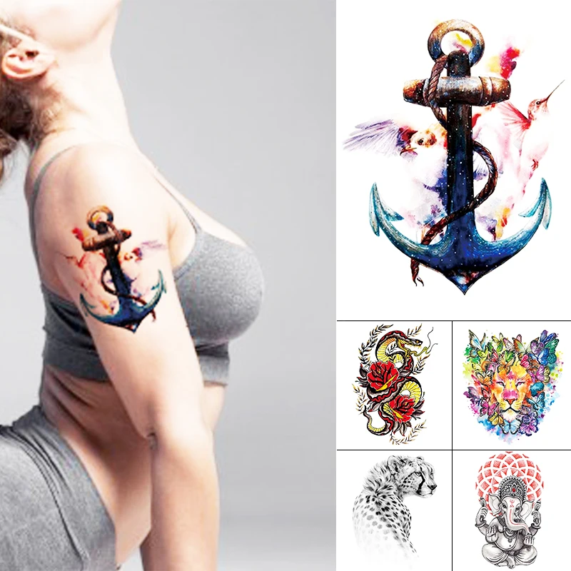 Waterproof Temporary Tattoo Sticker Old School Anchor Flower Pattern Leopard Water Transfer Body Art Flash Fake Tatoo
Waterproof Temporary Tattoo Sticker Old School Anchor Flower Pattern Leopard Water Transfer Body Art Flash Fake Tatoo