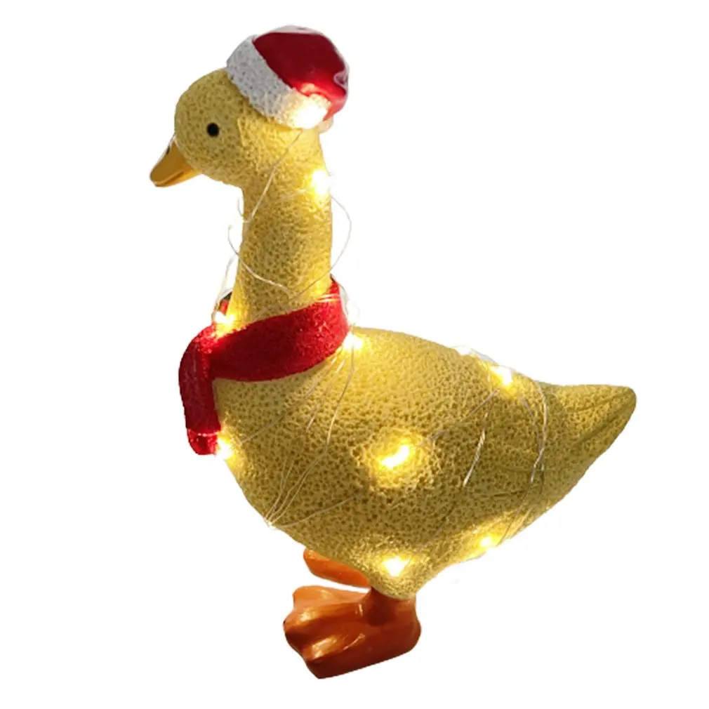 Garden Light-Up Duck Decor With Scarf Christmas Ornaments With Mini Lights For Ground Lawn Outdoor Decor Garden Decorations
Garden Light-Up Duck Decor With Scarf Christmas Ornaments With Mini Lights For Ground Lawn Outdoor Decor Garden Decorations