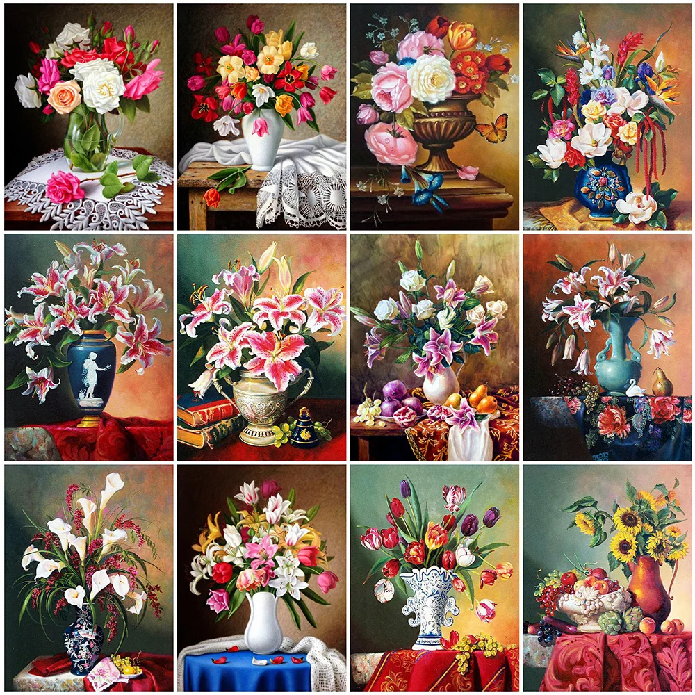 5D Diy Diamond Painting Kits for Adult Flower Vase Diamond Embroidery Lily Full Drill Mosaic European Home Decor Handicraft
5D Diy Diamond Painting Kits for Adult Flower Vase Diamond Embroidery Lily Full Drill Mosaic European Home Decor Handicraft