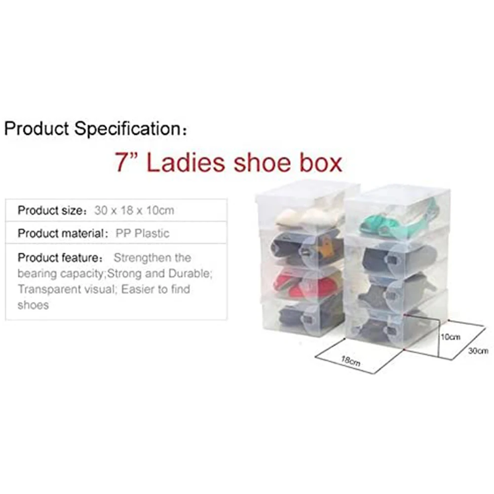 Foldable 20pcs Transparent Clear Plastic Shoe Storage Case Stackable Boxes HomeStorage Case
Foldable 20pcs Transparent Clear Plastic Shoe Storage Case Stackable Boxes HomeStorage Case