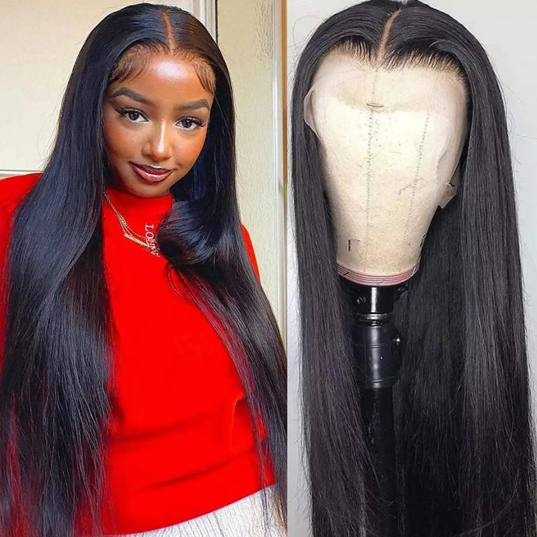 13x6 13x4 Front Wigs Brazilian Long Straight Human Hair For Black Women Pre Plucked Hairline With Baby Hair Free Part ALEESA
13x6 13x4 Front Wigs Brazilian Long Straight Human Hair For Black Women Pre Plucked Hairline With Baby Hair Free Part ALEESA