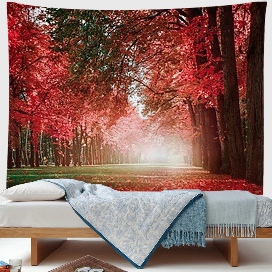 Natural Landscape Tapestry Red Maple Trees Sunshine Mystery Forest Modern Art Wall Hanging Boho Home Deco Picnic Mat Carpet Gift
Natural Landscape Tapestry Red Maple Trees Sunshine Mystery Forest Modern Art Wall Hanging Boho Home Deco Picnic Mat Carpet Gift