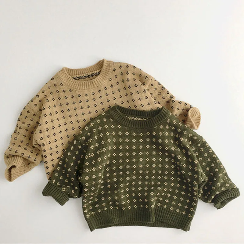 Autumn And Winter Kids Clothes Pullover Sweater Small Floral Long Sleeve Sweater Children's Fashion Knitted Top
Autumn And Winter Kids Clothes Pullover Sweater Small Floral Long Sleeve Sweater Children's Fashion Knitted Top