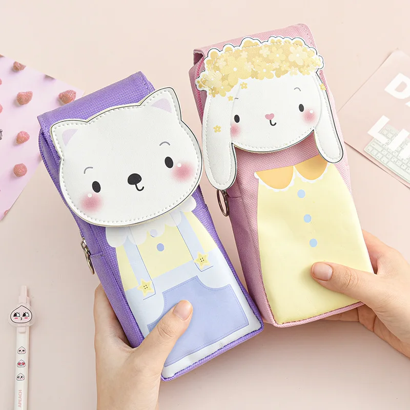 Kawaii animal pencil case Canvas stationery bag school Pencil cases for children pen case student cute Storage bag big pen bags
Kawaii animal pencil case Canvas stationery bag school Pencil cases for children pen case student cute Storage bag big pen bags