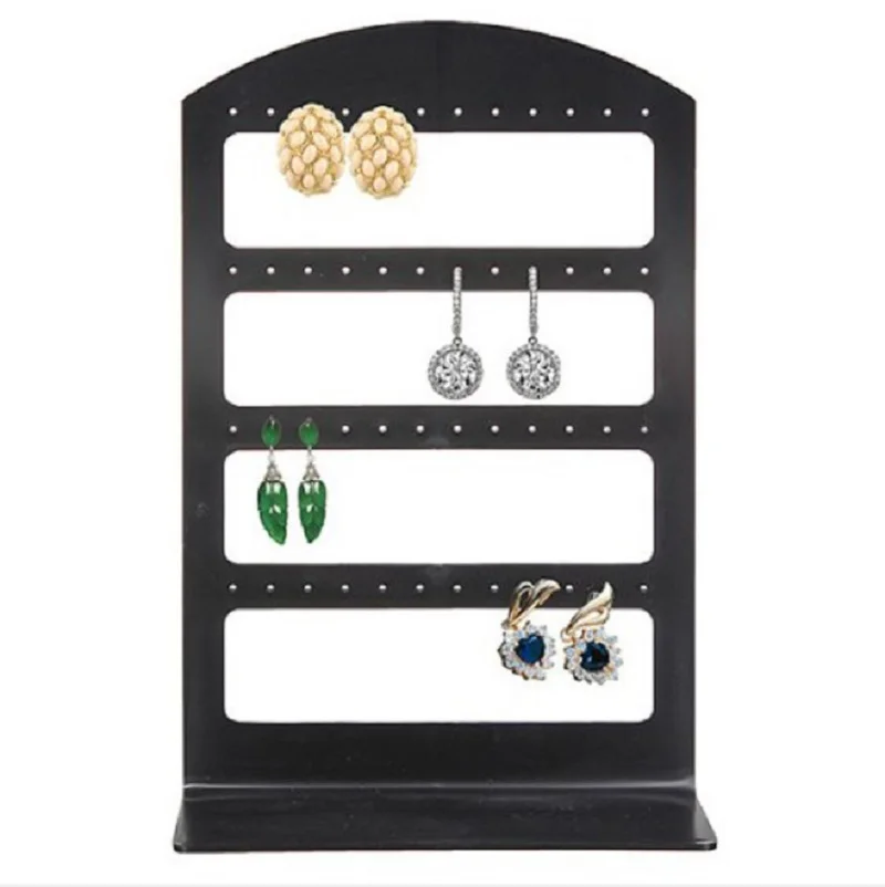 Simple 48 Holes Jewelry Organizer Stand Black Plastic Earring Holder Pesentoir Fashion Earrings Display Rack Etagere For Sale
Simple 48 Holes Jewelry Organizer Stand Black Plastic Earring Holder Pesentoir Fashion Earrings Display Rack Etagere For Sale