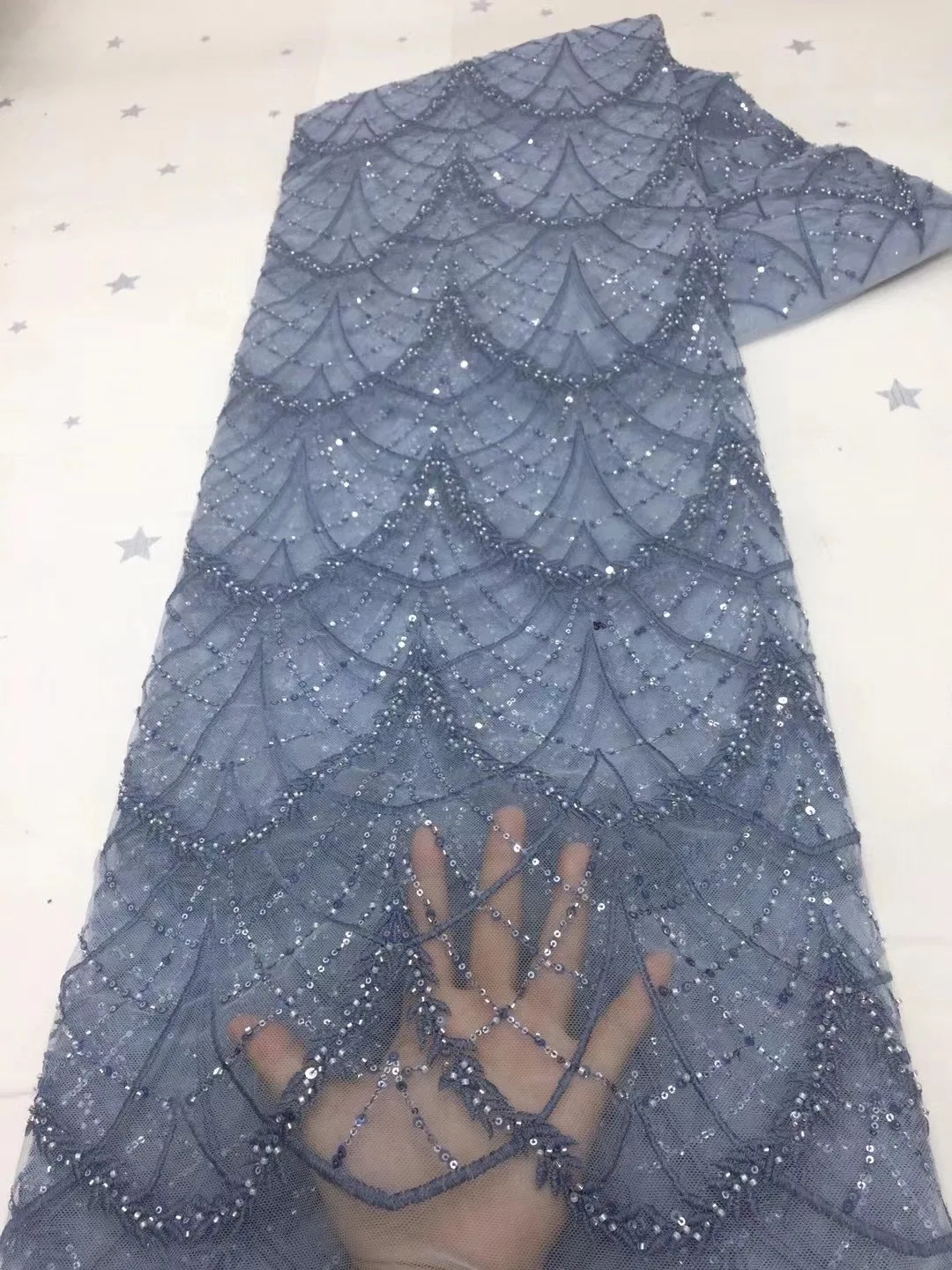 Luxury Beaded Lace Fabric High Quality African Lace Embroidery Handmade Beaded Lace Fabric Nigeria Wedding Sewing D4538
Luxury Beaded Lace Fabric High Quality African Lace Embroidery Handmade Beaded Lace Fabric Nigeria Wedding Sewing D4538