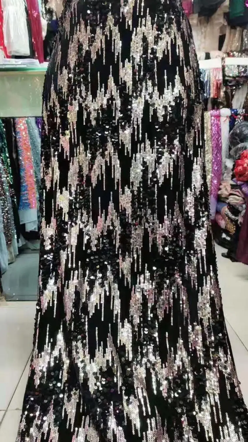 popular sequins velvet lace fabric 5yards african velvet lace fabric with sequins for party dress QCFE202
popular sequins velvet lace fabric 5yards african velvet lace fabric with sequins for party dress QCFE202