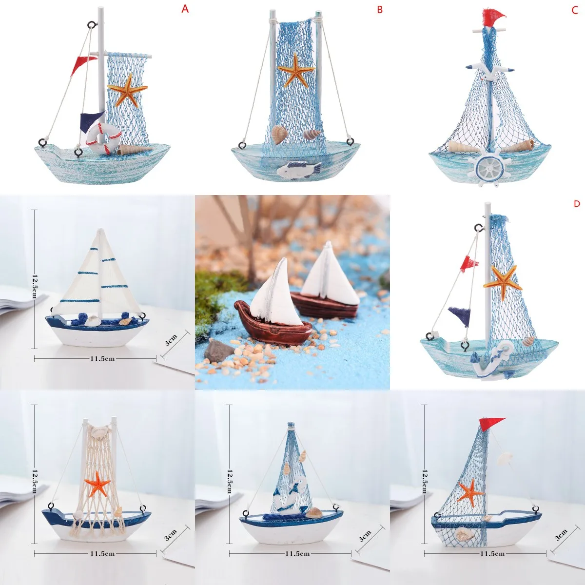 Mediterranean Style Marine Nautical Wooden Blue Sailing Boat Ship Wood Crafts Ornaments Party Home Decoration
Mediterranean Style Marine Nautical Wooden Blue Sailing Boat Ship Wood Crafts Ornaments Party Home Decoration