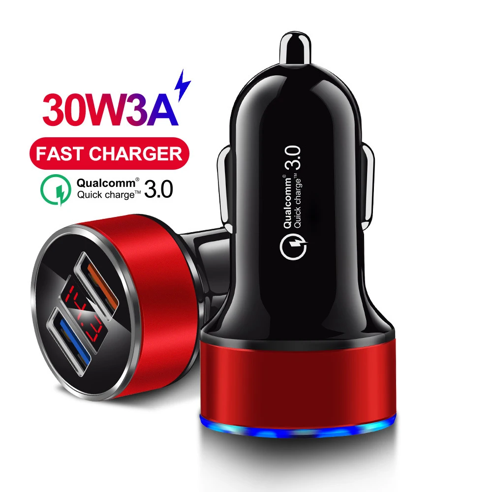 USB 5V 3A Car Charger Quick Charge LED Display Phone Charger Car-Charger for Xiaomi Samsung iPhone Huawei Mobile Phone Adapter
USB 5V 3A Car Charger Quick Charge LED Display Phone Charger Car-Charger for Xiaomi Samsung iPhone Huawei Mobile Phone Adapter