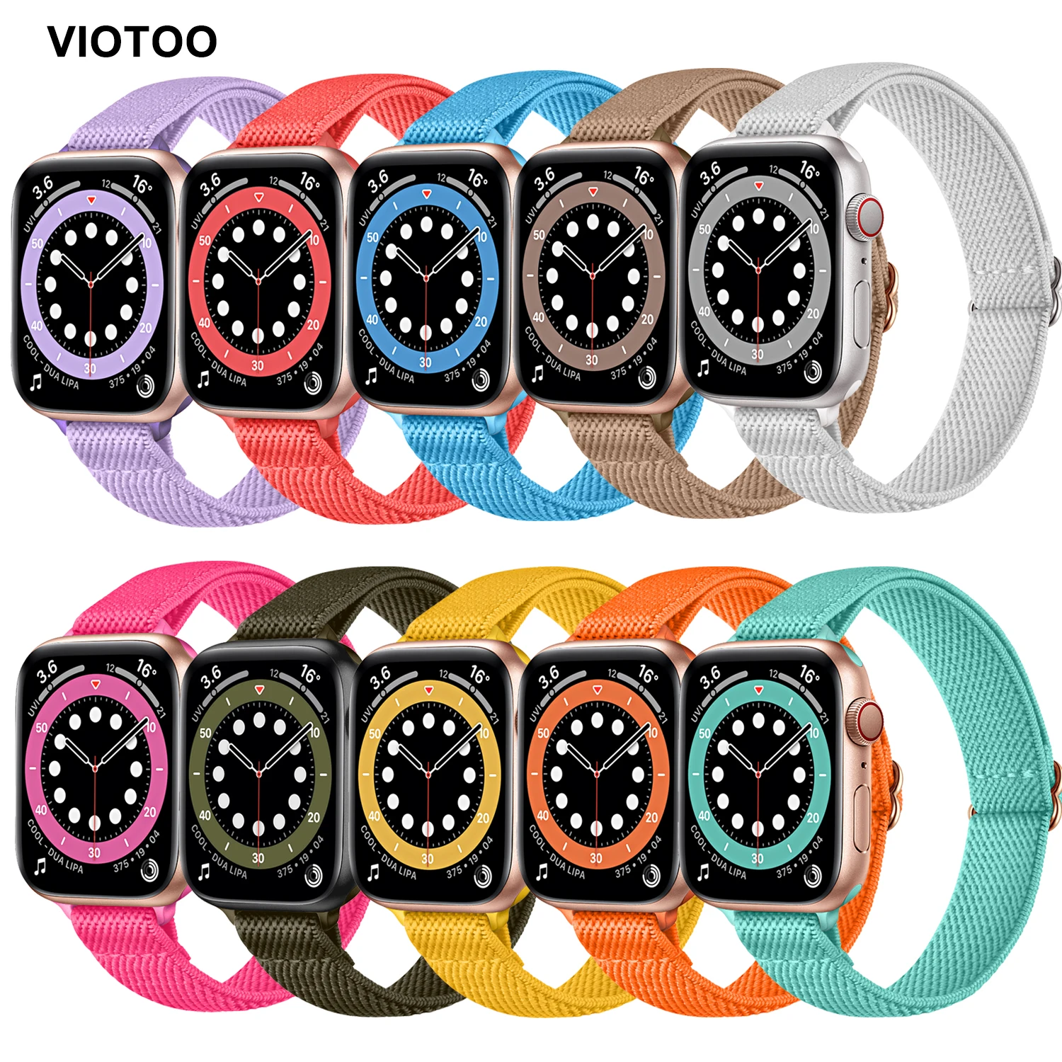 Эластичный ремешок VIOTOO для Apple Watch Band, тонкий нейлоновый эластичный браслет для Apple Watch Band 41 мм 40 мм 38 мм 44 мм 42 мм 45 мм 7 6, 14 мм 16 мм
Эластичный ремешок VIOTOO для Apple Watch Band, тонкий нейлоновый эластичный браслет для Apple Watch Band 41 мм 40 мм 38 мм 44 мм 42 мм 45 мм 7 6, 14 мм 16 мм