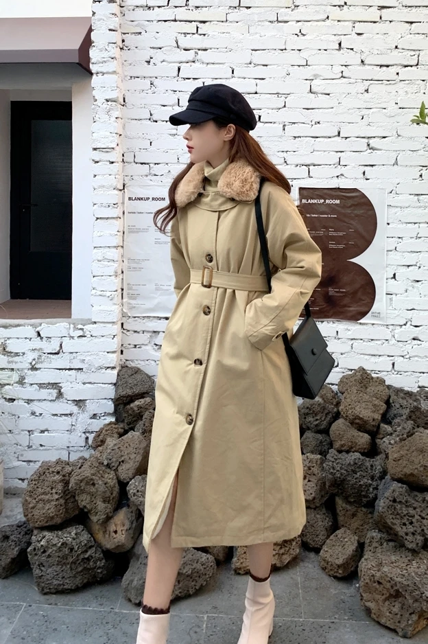 2020 The New Spring Women's Thick Cotton Trench Coat Long Sleeve Vintage Korean Fashion Casual Elegant Maxi Cloak Streetwear
2020 The New Spring Women's Thick Cotton Trench Coat Long Sleeve Vintage Korean Fashion Casual Elegant Maxi Cloak Streetwear