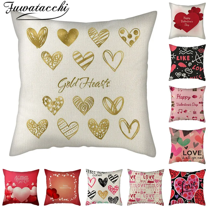 Fuwatacchi Heart Photo Pillow Case Cute Pink Heart Printed Linen Pillow Cover New for Home Sofa Decoration Cushion Cover 45x45cm
Fuwatacchi Heart Photo Pillow Case Cute Pink Heart Printed Linen Pillow Cover New for Home Sofa Decoration Cushion Cover 45x45cm