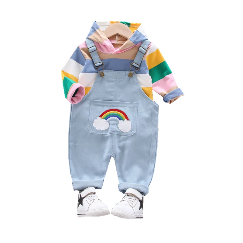 New Spring Autumn Children Clothes Kids Boys Girls Fashion Hooded Striped T Shirt Jeans Pants 2pcs Infant Baby Casual Sportswear
New Spring Autumn Children Clothes Kids Boys Girls Fashion Hooded Striped T Shirt Jeans Pants 2pcs Infant Baby Casual Sportswear
