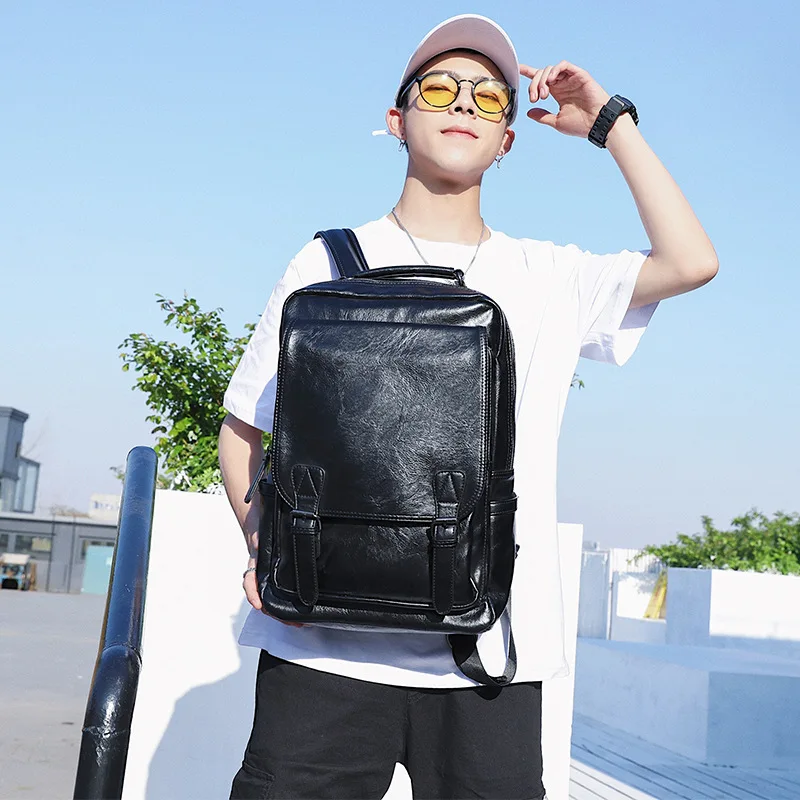 Fashion Leather School Backpack with Charging for Teenager Boys Men's Travel Backpack Vintage Laptop Large Capacity Bagpack
Fashion Leather School Backpack with Charging for Teenager Boys Men's Travel Backpack Vintage Laptop Large Capacity Bagpack