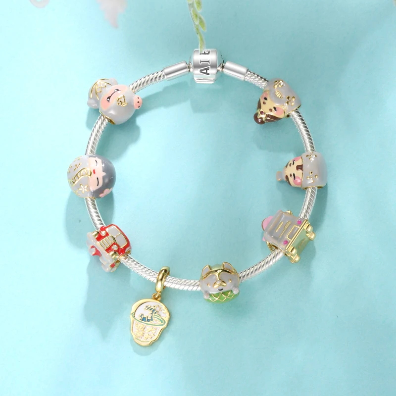 WELMEL Fits Original DIY Charms Bracelets Making 925 Silver Japanese Style Series Gold Charms Enamel Beads Women Jewelry
WELMEL Fits Original DIY Charms Bracelets Making 925 Silver Japanese Style Series Gold Charms Enamel Beads Women Jewelry