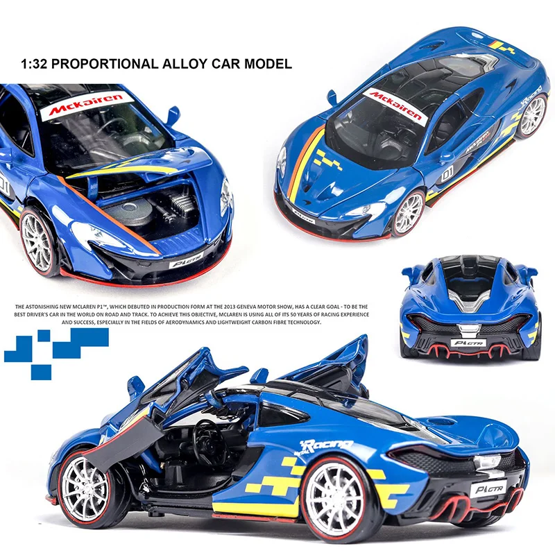 Diecast 1:32 McLaren P1 Model Car Metal Alloy Car Simulation Pull Back Vehicles Cars Toys For Kids Gifts For Children
Diecast 1:32 McLaren P1 Model Car Metal Alloy Car Simulation Pull Back Vehicles Cars Toys For Kids Gifts For Children