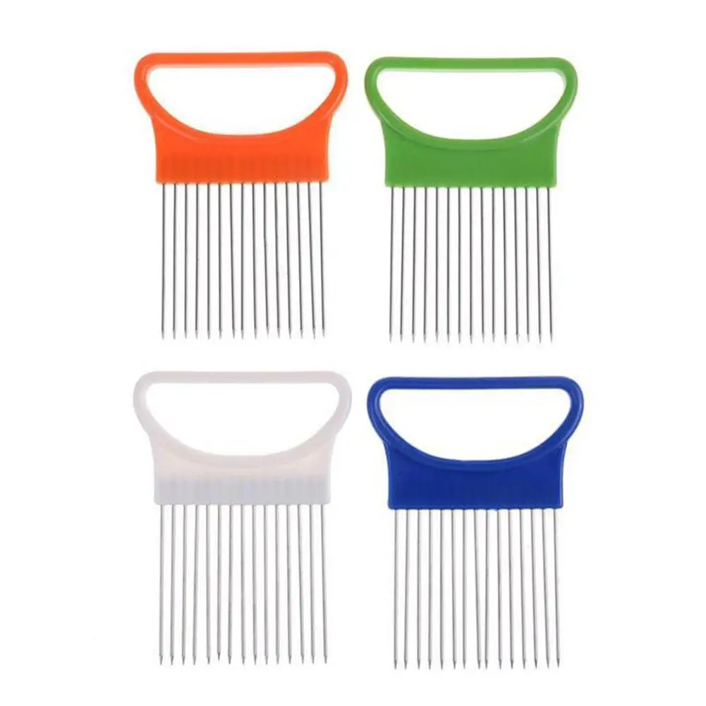 1PC Steel Onion Needle Onion Fork Vegetables Fruit Accessories Aid Slicer Holder Tomato Cutting Safe Cutter Kitchen S7Y3
1PC Steel Onion Needle Onion Fork Vegetables Fruit Accessories Aid Slicer Holder Tomato Cutting Safe Cutter Kitchen S7Y3