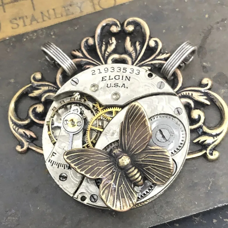 Unisex Hot Sale Vintage Butterfly Insect with Mechanical Gears Wings DIY Necklace for Women Men Steampunk Pendant
Unisex Hot Sale Vintage Butterfly Insect with Mechanical Gears Wings DIY Necklace for Women Men Steampunk Pendant