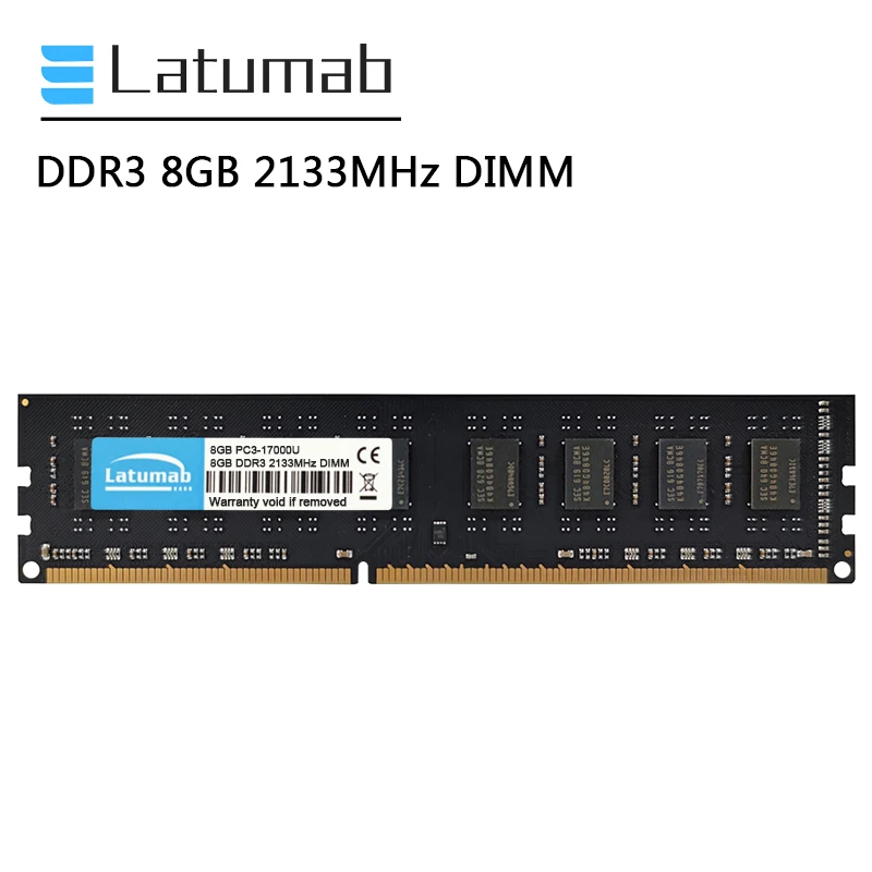 Latumab Memoria RAM DDR3 8GB 2133MHz Desktop Memory PC3-17000U 240Pin 1.5V DIMM DDR3 RAM Memory Module
Latumab Memoria RAM DDR3 8GB 2133MHz Desktop Memory PC3-17000U 240Pin 1.5V DIMM DDR3 RAM Memory Module