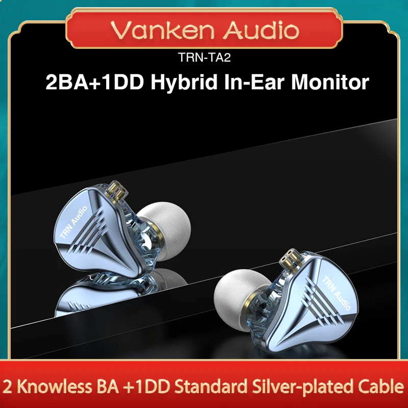 TRN TA2 2BA+1DD HiFi Knowless BA In-ear Silver-plated Detachable Cable Wired with Mic Earphone Headphone Sport Music Game
TRN TA2 2BA+1DD HiFi Knowless BA In-ear Silver-plated Detachable Cable Wired with Mic Earphone Headphone Sport Music Game
