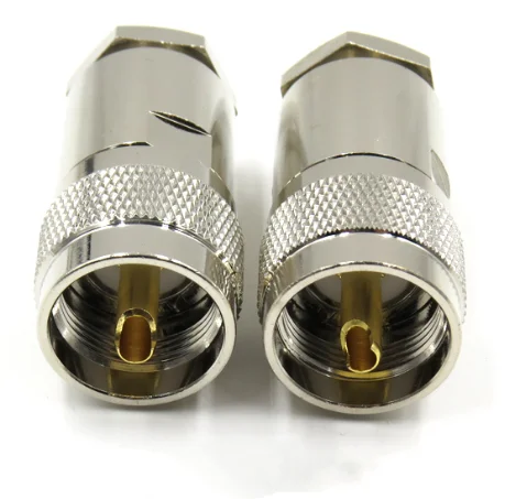 2 шт. Новый PL259 UHF Штекерный зажим Rf соединитель для LMR400 RG8 RG213 RG214 коаксиальный