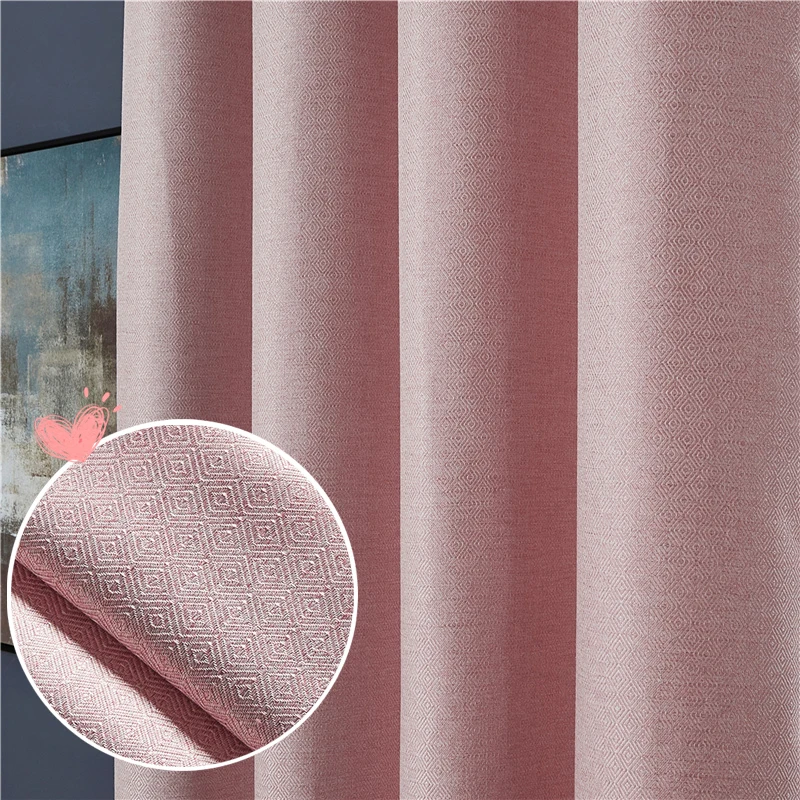 

Grey Pink Blackout Curtains in the Living Room Window Linen Modern Curtains for Bedroom Kitchen Shading Drapes Custom Size Teal