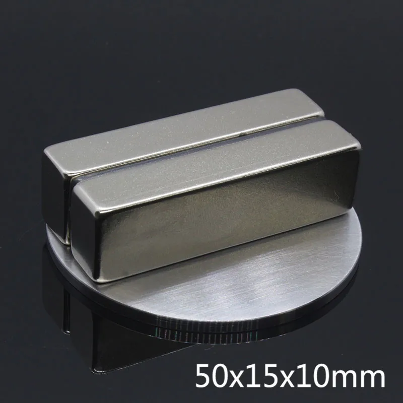 5 шт. 50x15x10 мм N50 супер сильный кубом блок 50*15*10 Неодимовые Магниты редкоземельные
