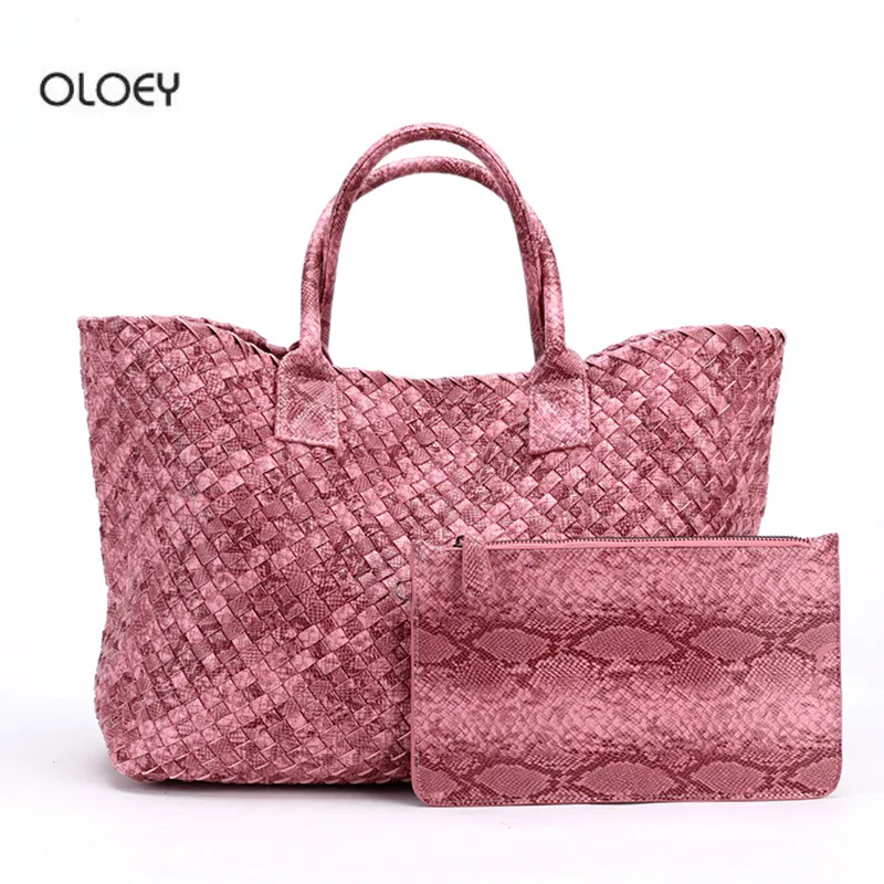 OLOEY New women's large-capacity handbag Snake basket basket bag Fashion retro simple woven handbags Shoulder bag
OLOEY New women's large-capacity handbag Snake basket basket bag Fashion retro simple woven handbags Shoulder bag