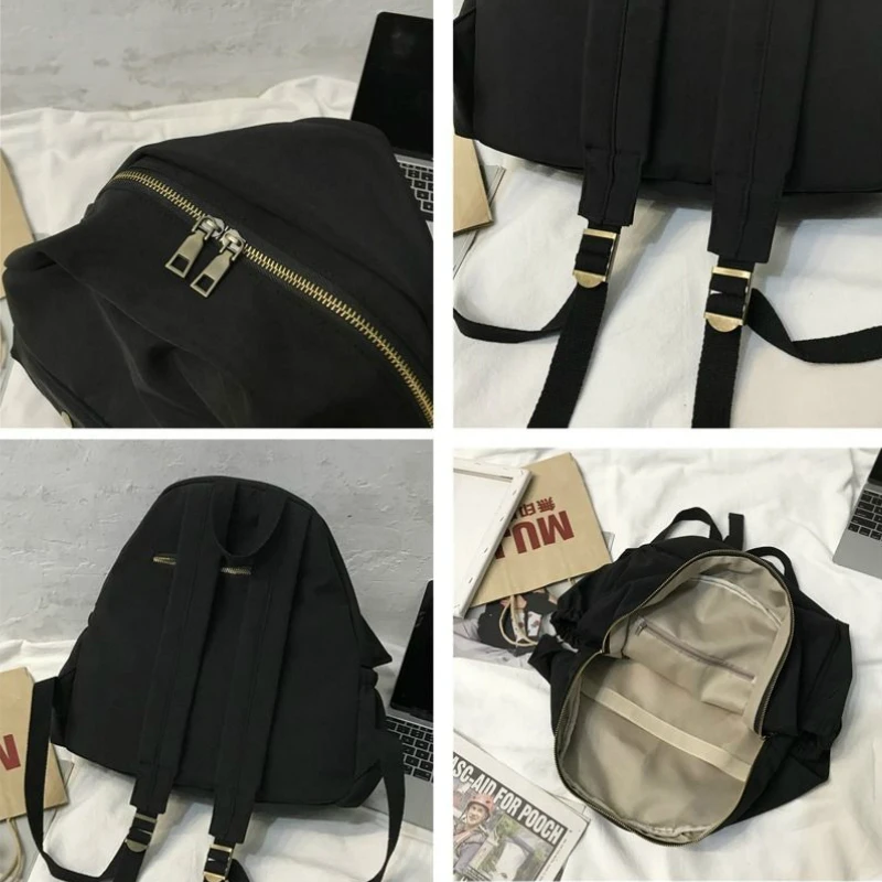 Backpack Women Solid Large Capacity Multi-pockets Chic Unisex Couples School Bag Simple Bagpack Students Korean Style Vintage
Backpack Women Solid Large Capacity Multi-pockets Chic Unisex Couples School Bag Simple Bagpack Students Korean Style Vintage